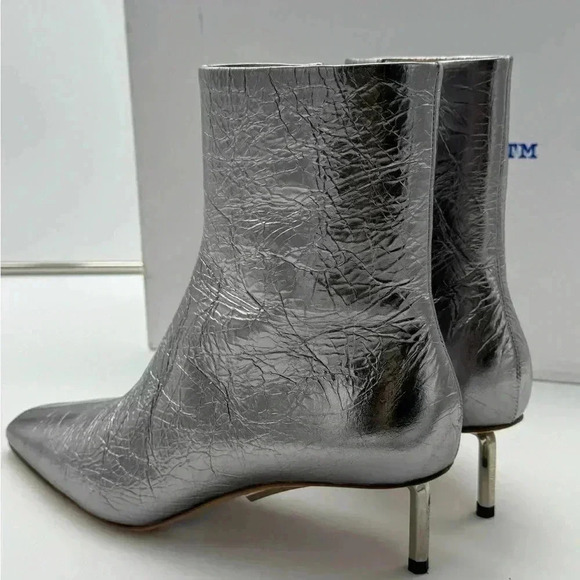 BNWB OFF-White Silver Allen Metal Ankle BootOff-White c/o Virgil Abloh - Picture 8 of 17